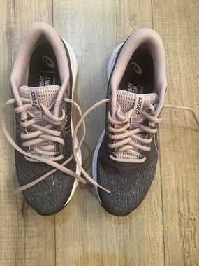 ASICS Women's Running Shoes in Dusty Pink and Charcoal